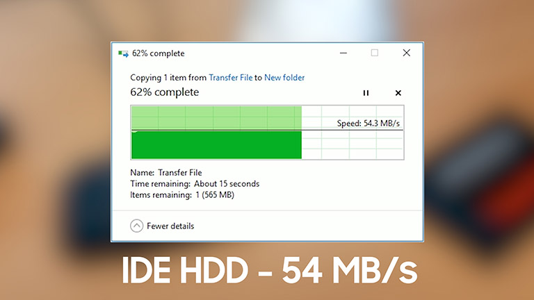 speeds for the IDE based harddrive