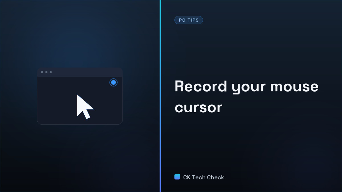 How to Record the Mouse Cursor in GeForce Experience - CK Tech Check