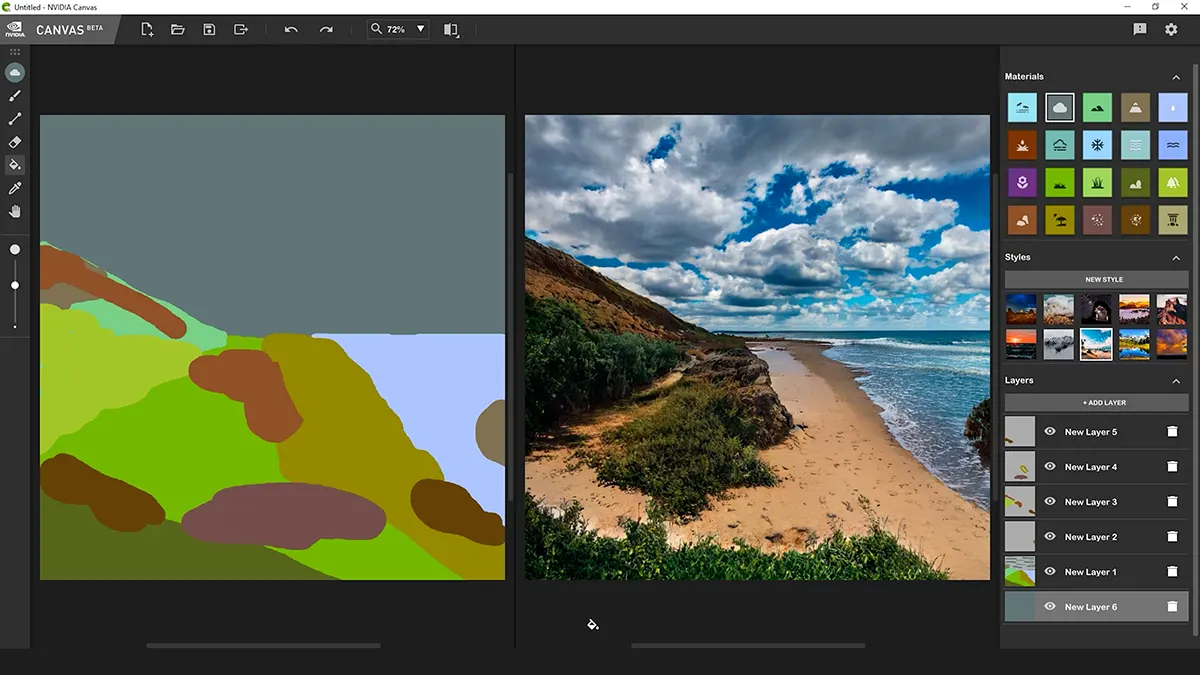 Using layers in canvas