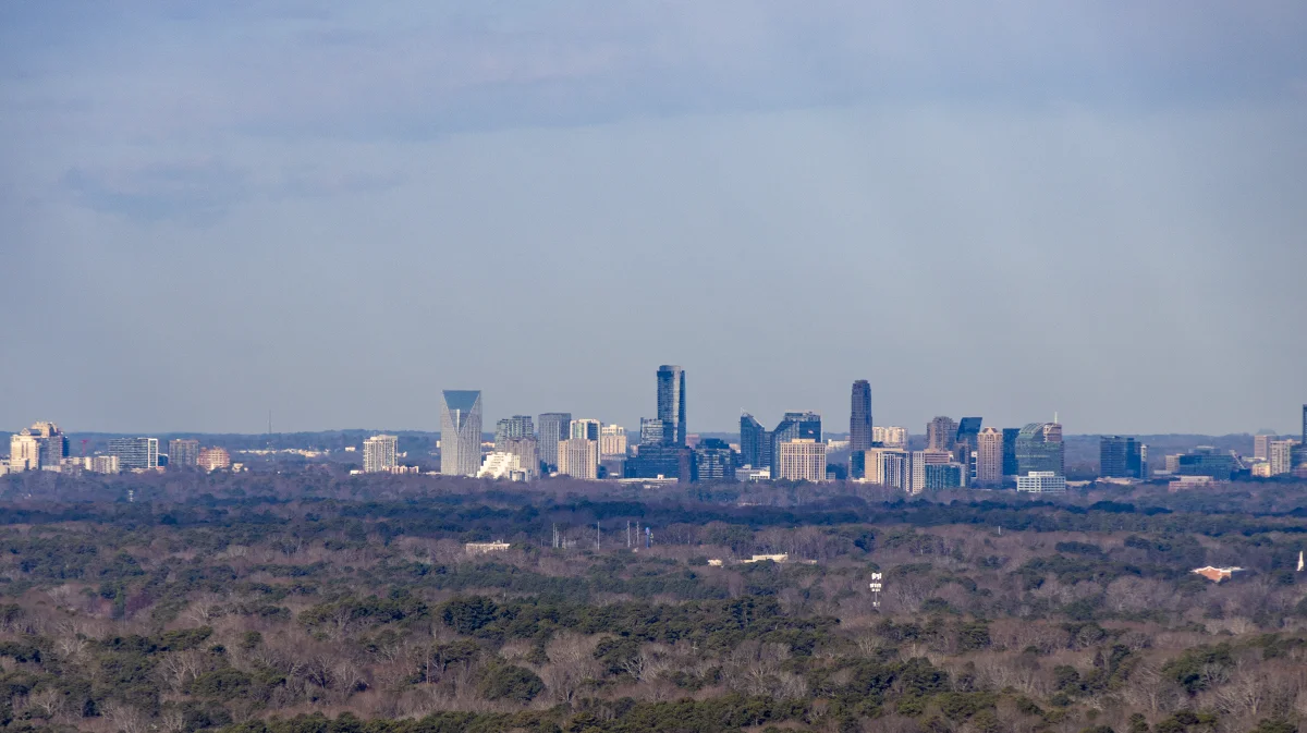Canon R7 with Tamron at 100mm on the Atlanta skyline