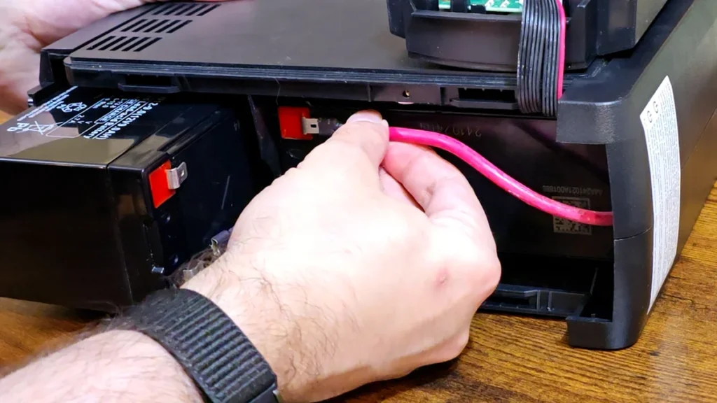 Connect positive cable