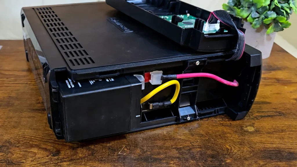 Front panel on side