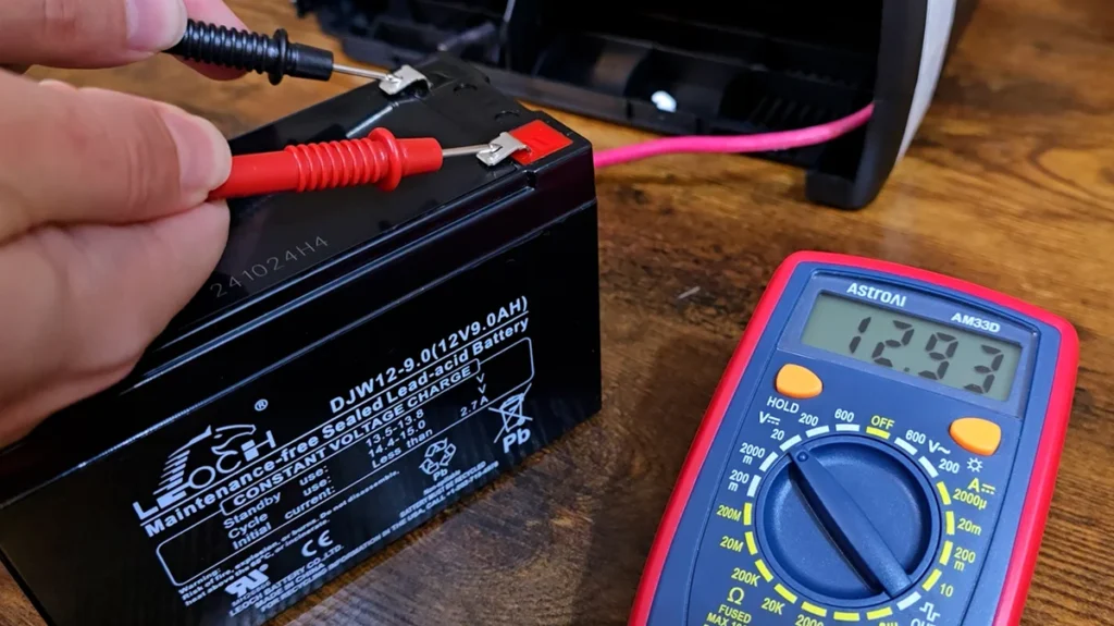 Testing a good battery With a multimeter