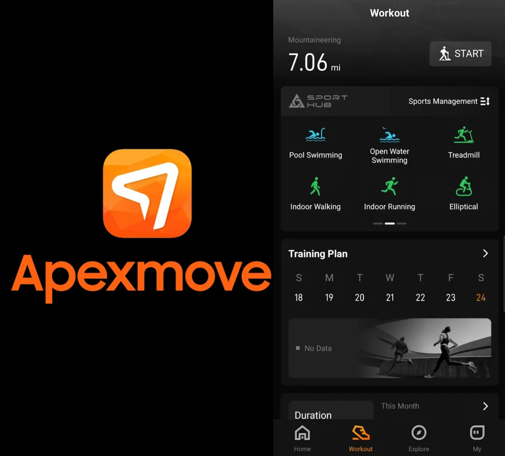 Apex Move app screen