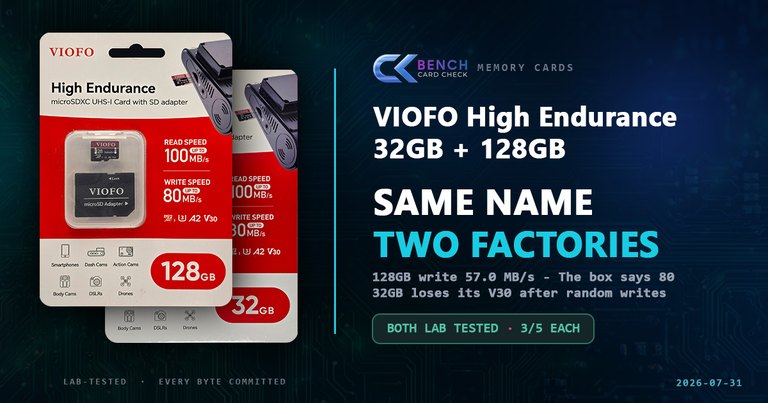 VIOFO High Endurance Review: 32GB and 128GB Tested