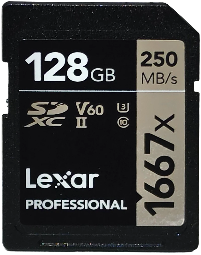 Lexar Professional 1667x SDXC UHS-II 128GB SD card