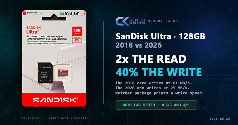 SanDisk Ultra 128GB Review: The New One Writes Half as Fast