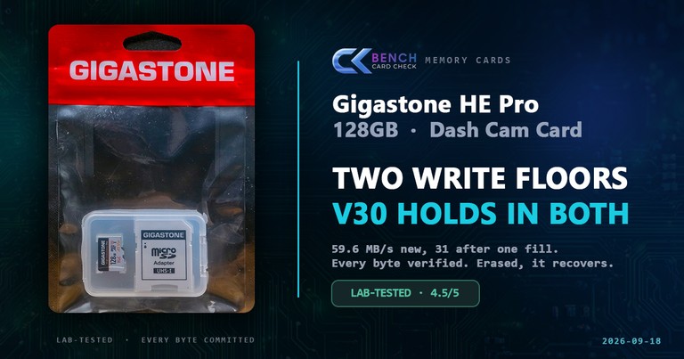 Gigastone High Endurance Pro 128GB Review: Two Write Floors