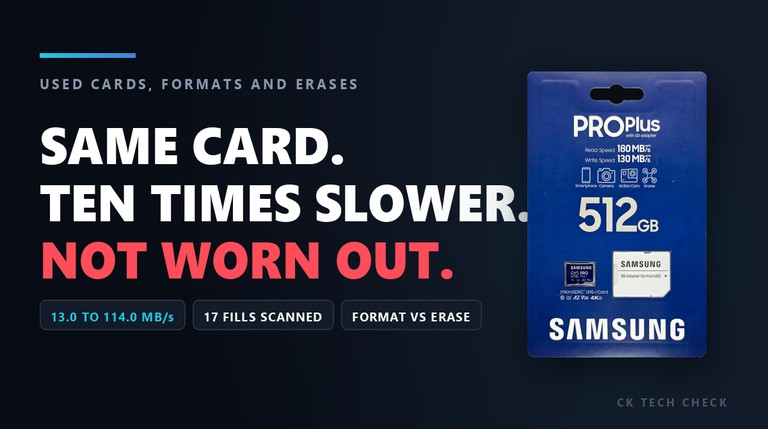 Why a Used microSD Card Tests Slower, and What a Format Does